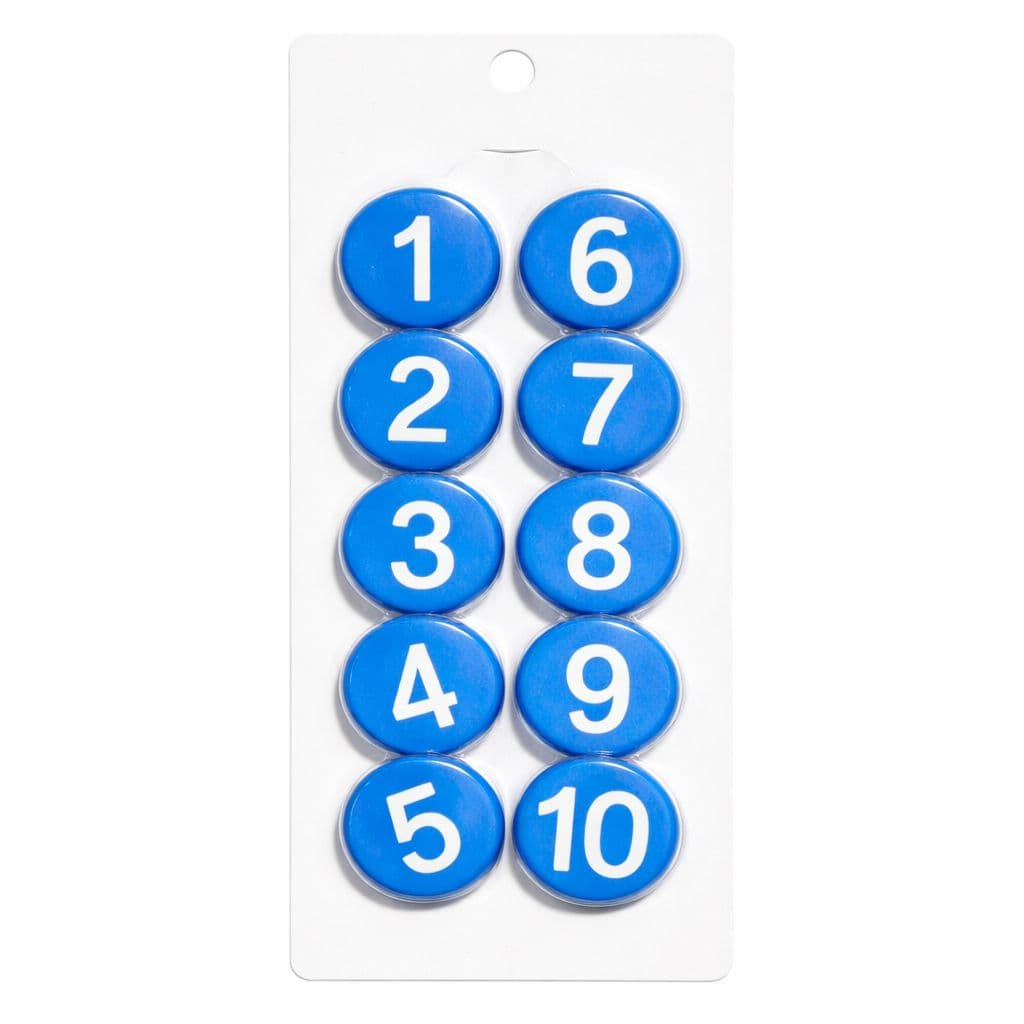 Magneți plați cu numere — set 10 buc — imagine 1